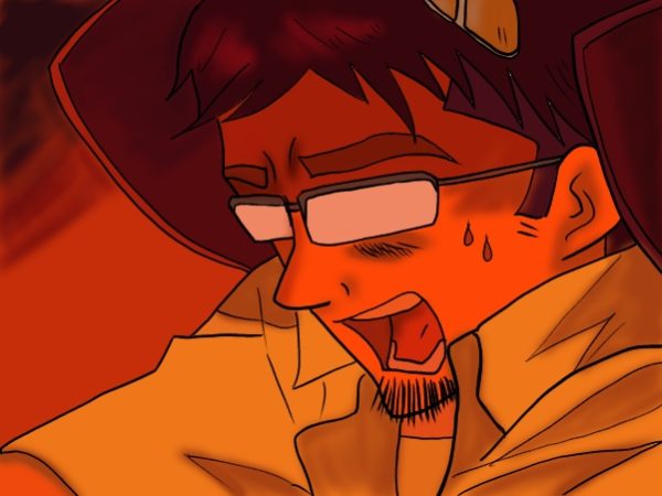 碇シンジに扮する筆者